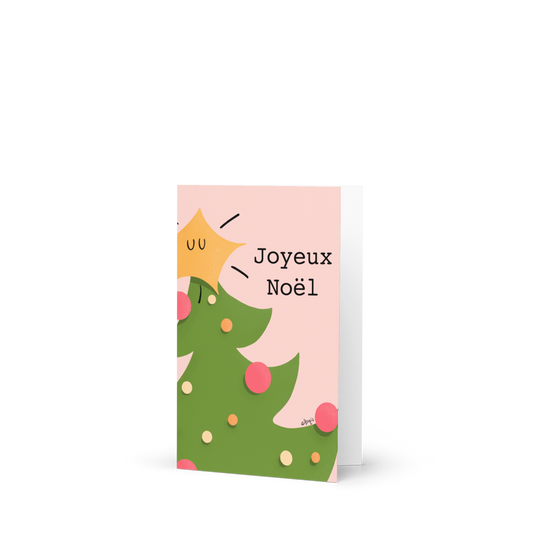 French : Funky Christmas tree Greeting card
