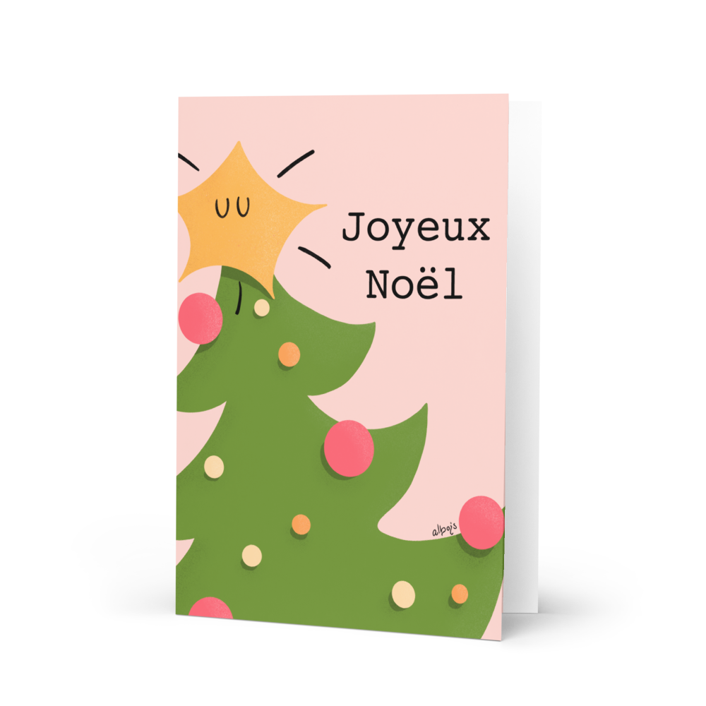 French : Funky Christmas tree Greeting card