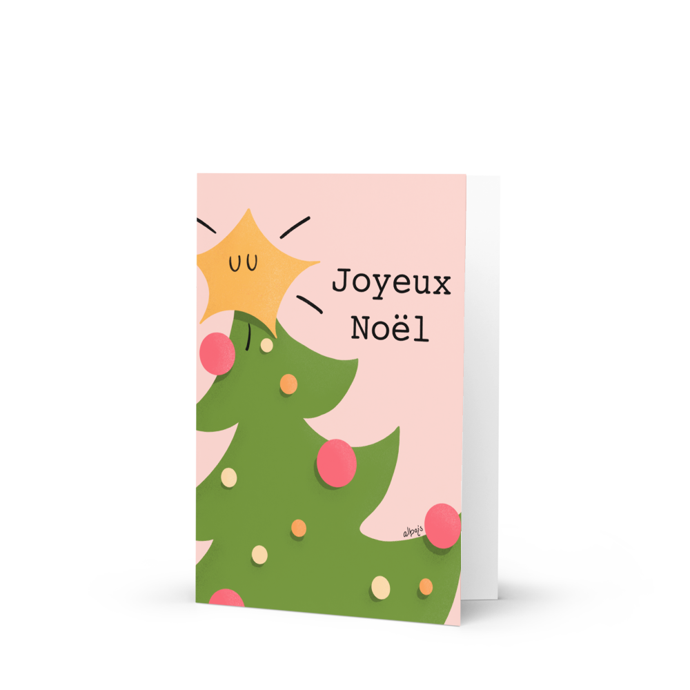 French : Funky Christmas tree Greeting card