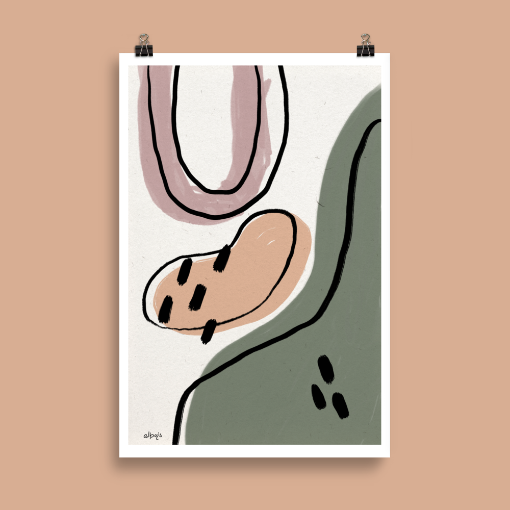 Moving thoughts abstract minimalist Poster (cm)