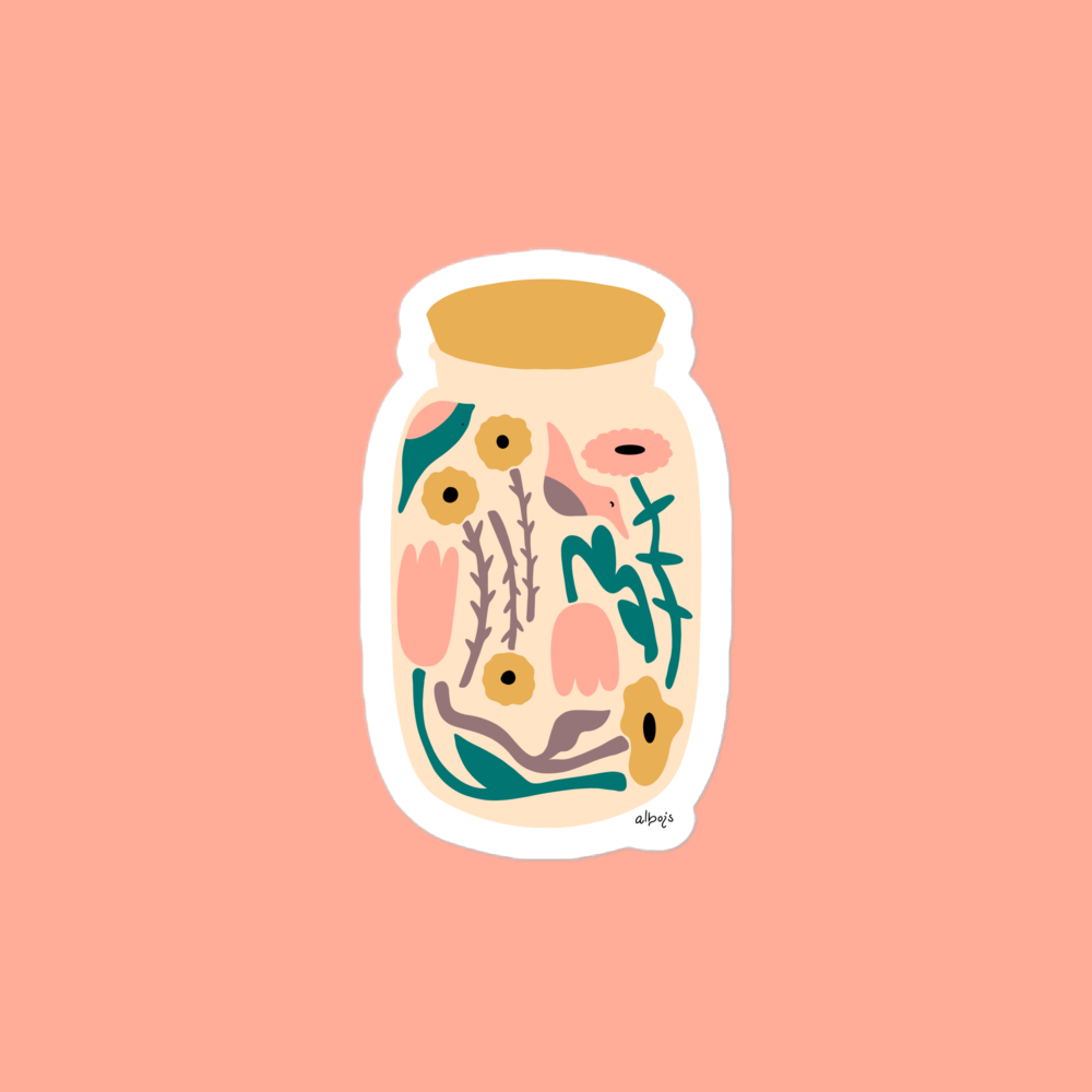 Jar of nature Abstract Beige tones Bubble-free stickers