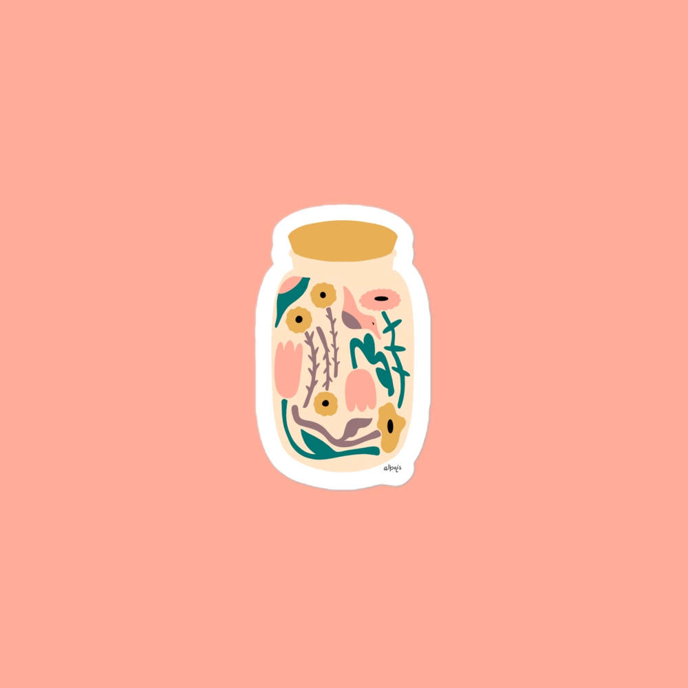 Jar of nature Abstract Beige tones Bubble-free stickers