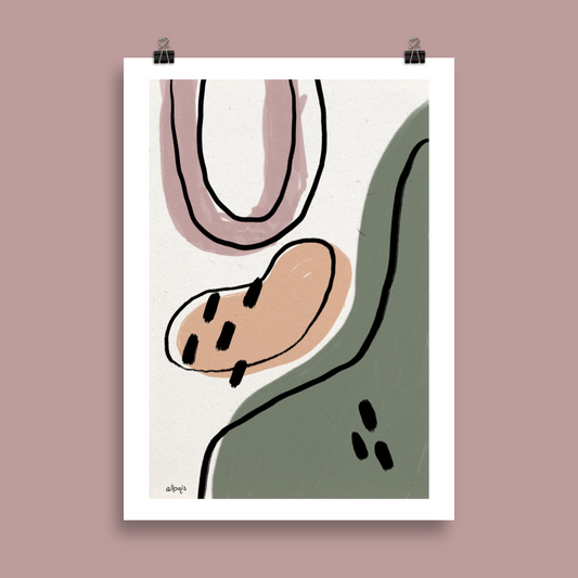 Moving thoughts abstract minimalist Poster (cm)