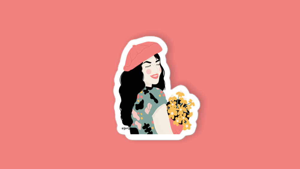 Mila's fresh cut flowers stickers