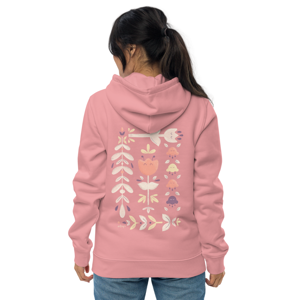 Let it bloom purple shades Unisex essential eco hoodie