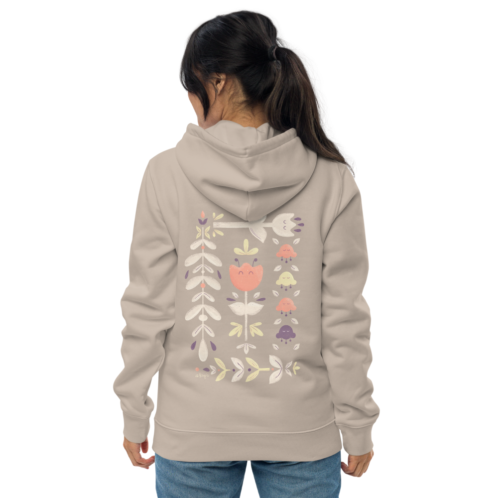 Let it bloom purple shades Unisex essential eco hoodie