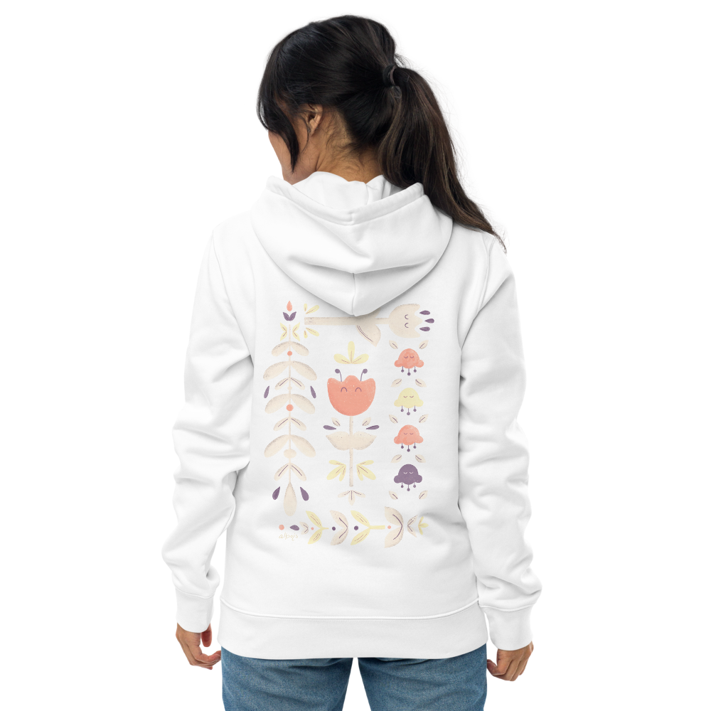 Let it bloom purple shades Unisex essential eco hoodie