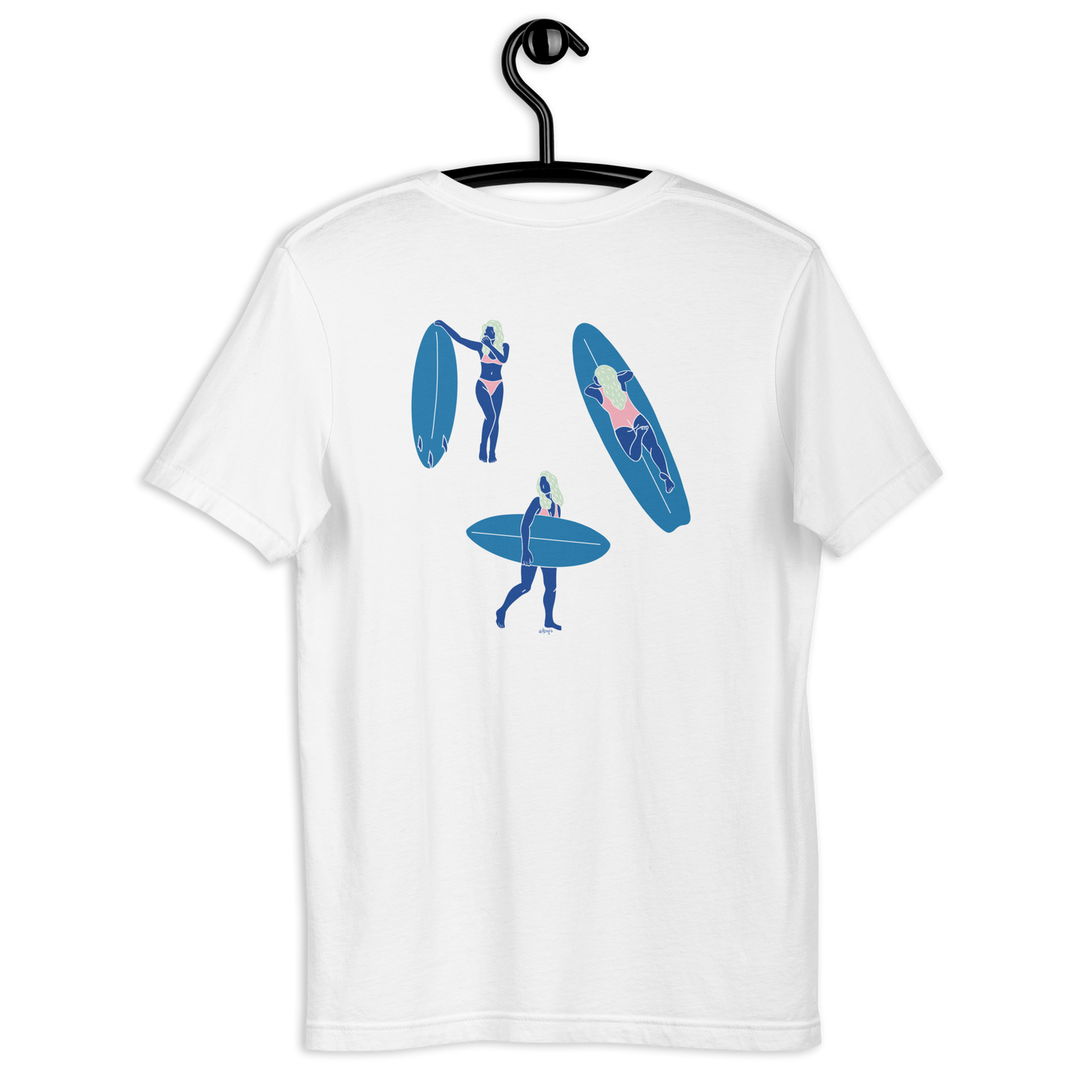 Les surfeuses bleu Unisex t-shirt